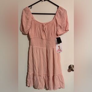 NWT Celebrity Pink Pink Smocked Smocked Waist Dress